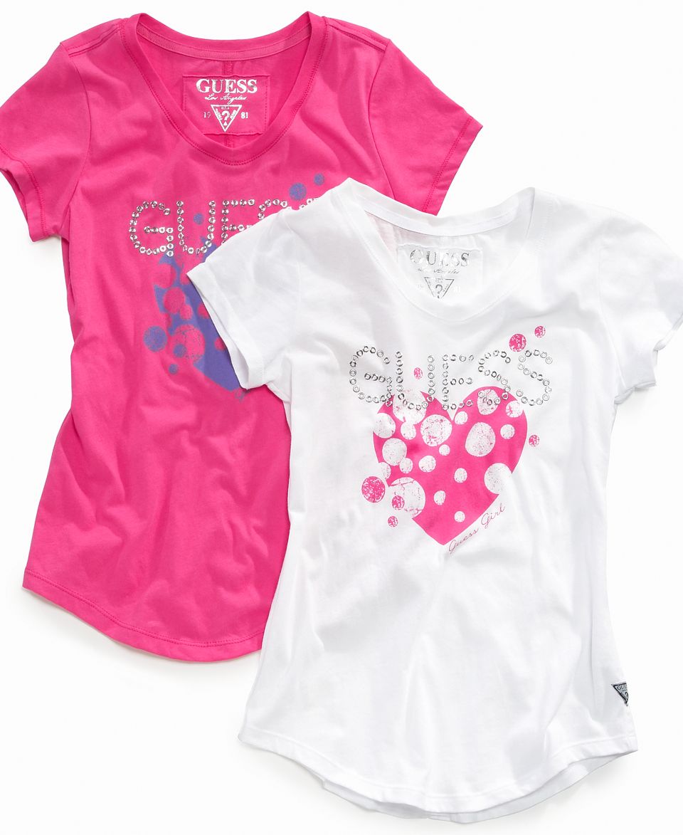 GUESS Kids Shirt, Little Girls Chiffon Flower Tee