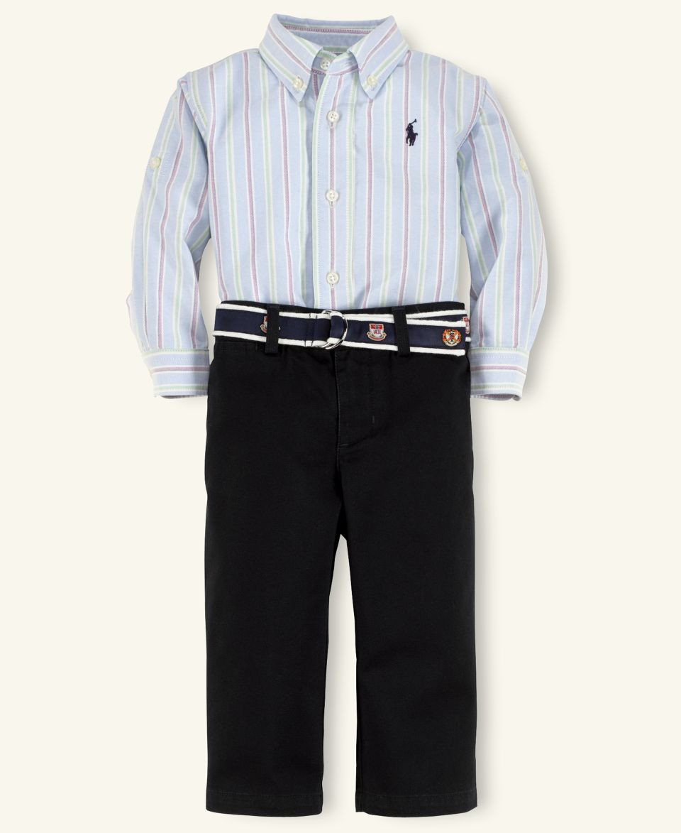 Ralph Lauren Baby Set, Baby Boys Rugby Shirt and Pants   Kids
