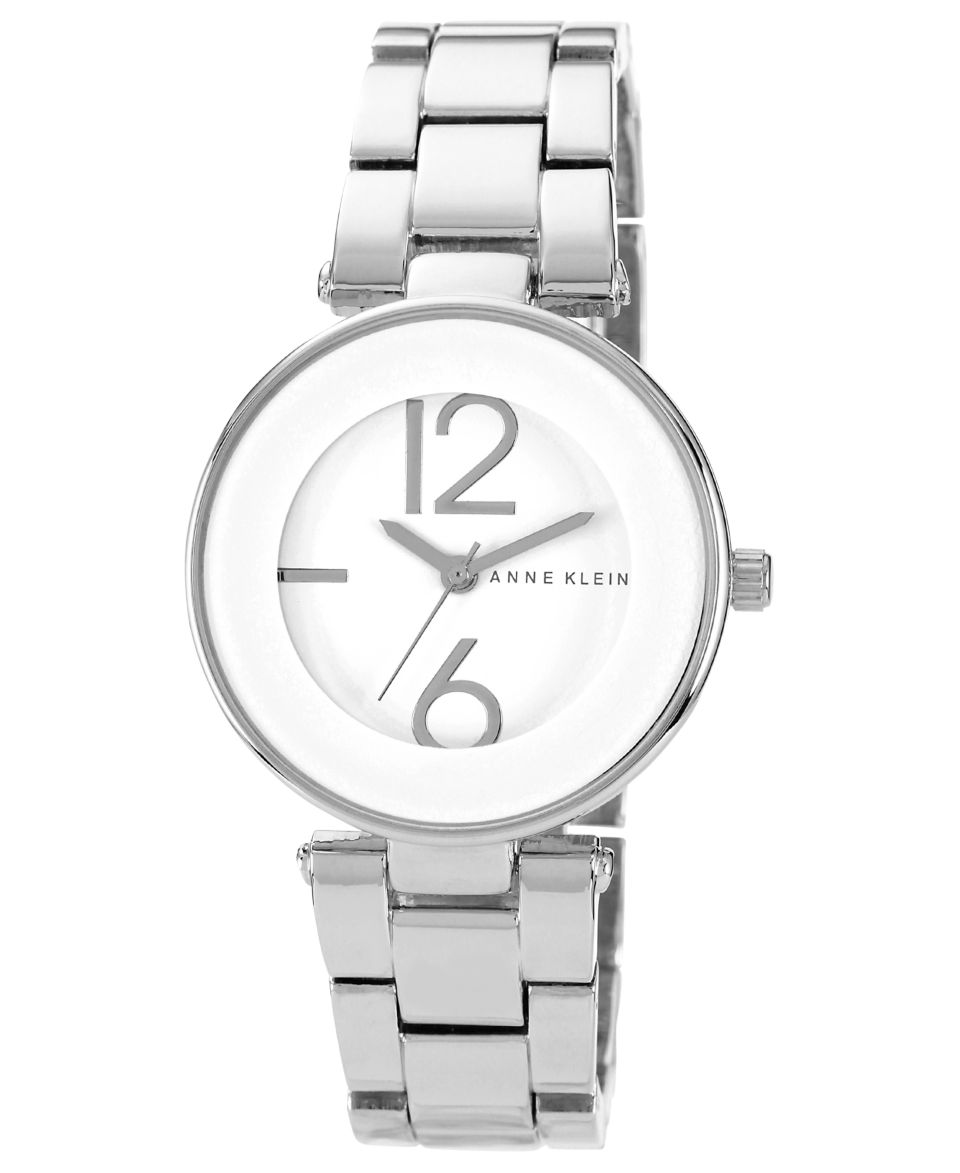 Anne Klein Watch, Womens Silver tone Adjustable Bracelet 34mm AK