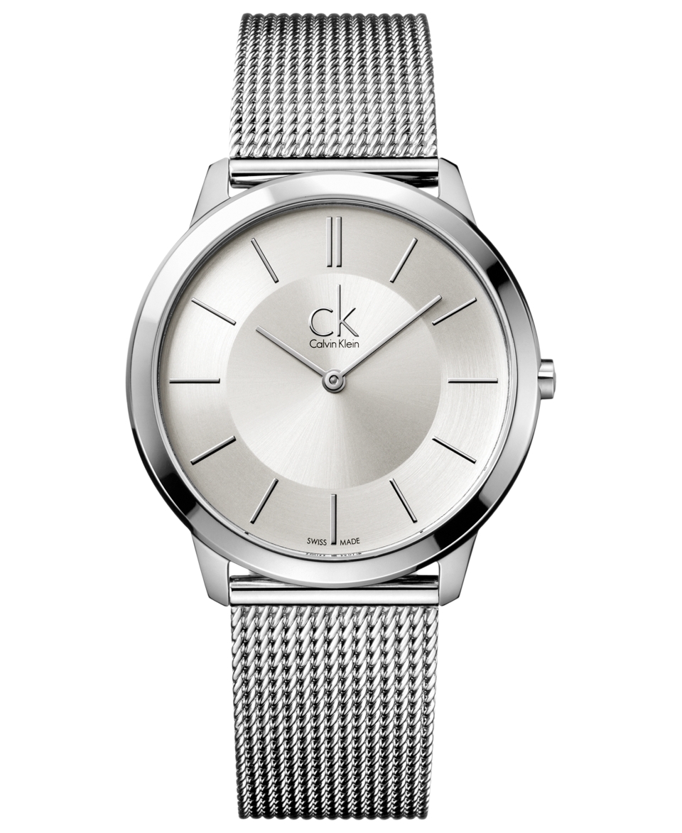 ck Calvin Klein Watch, Mens Swiss Minimal Stainless Steel Mesh