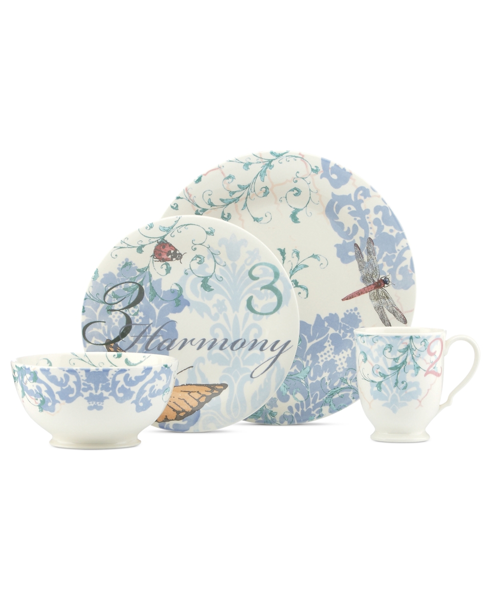 Lenox Dinnerware, Collage by Alice Drew Butterfly 4 Piece Place