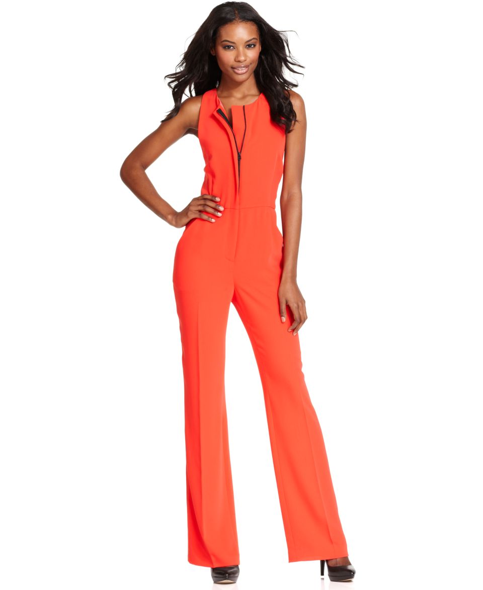 RACHEL Rachel Roy Jumpsuit, Sleeveless High Neck Wide Leg