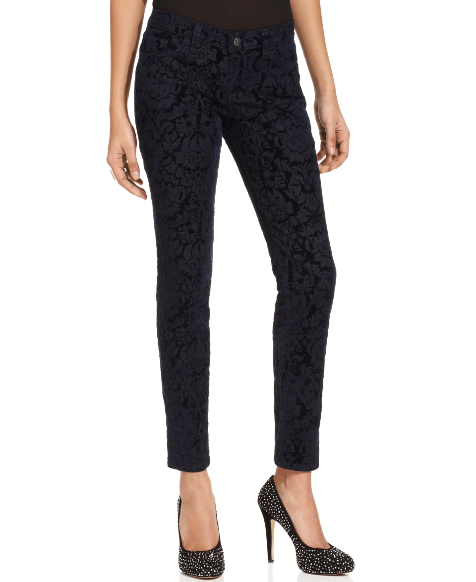 GUESS Pants, Brittney Skinny Velvet Brocade   Womens Pants