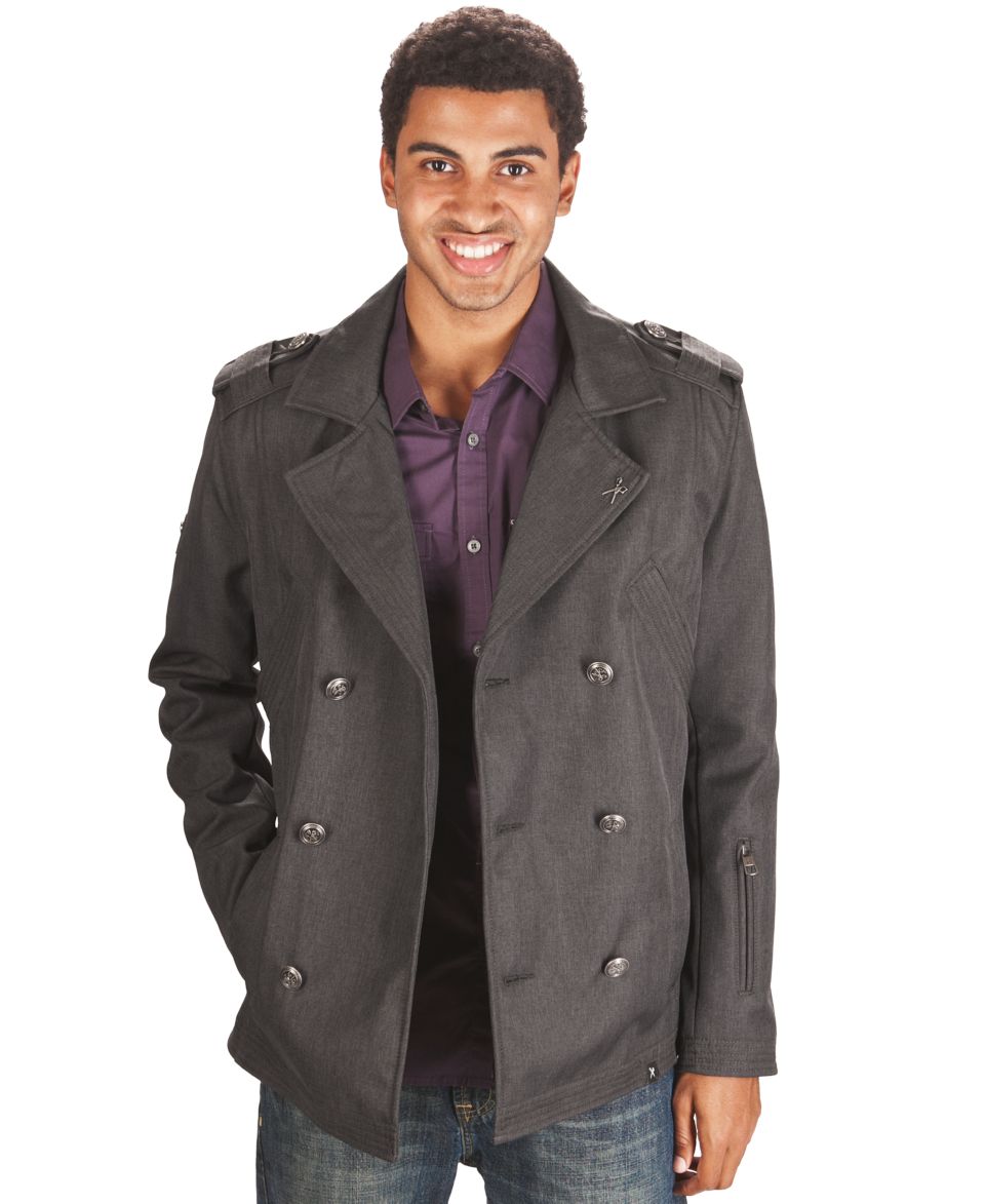 Marc Ecko Cut & Sew Coats, Bonded Twill Pea Coat