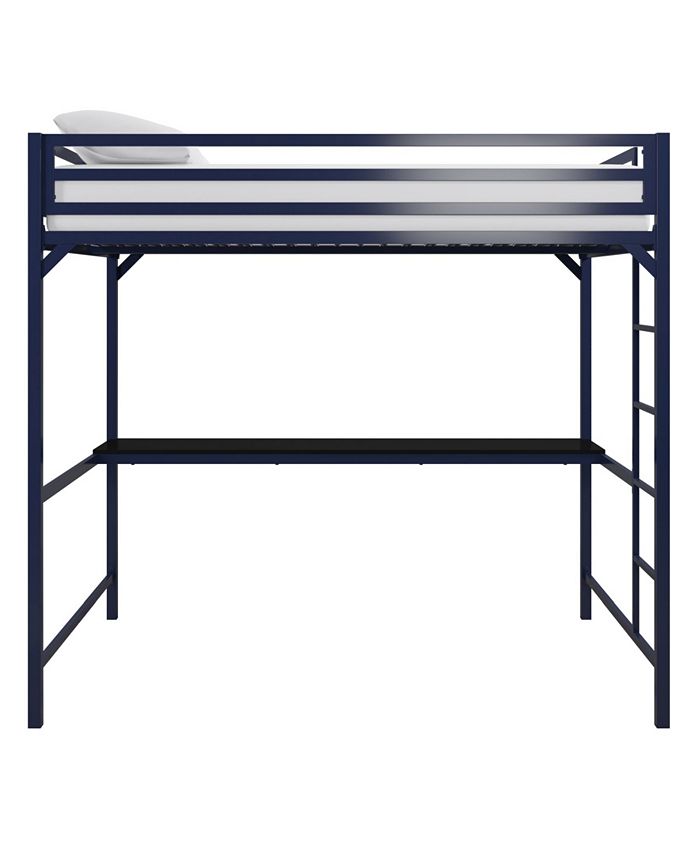 EveryRoom Mason Metal Full Loft Bed with Desk & Reviews - Furniture ...