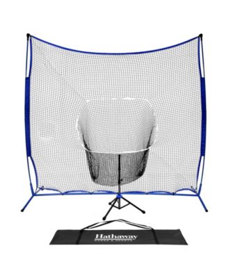 hitting net with tee