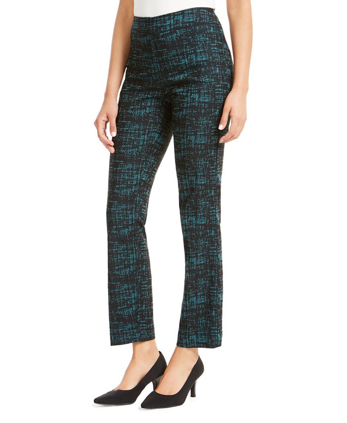 patterned straight leg pants