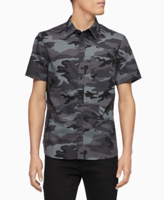 slim fit camo shirt