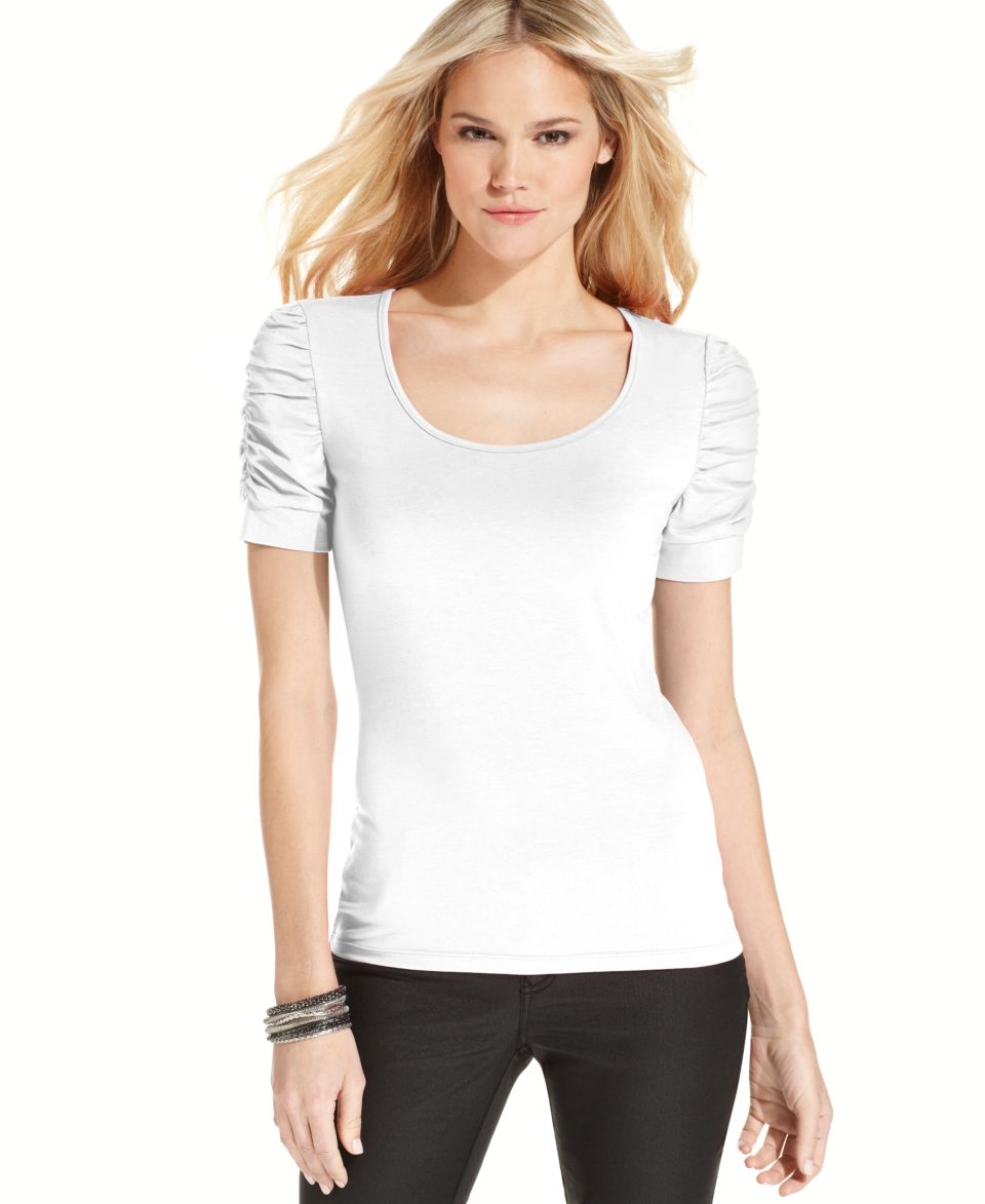 Calvin Klein Top, Cap Sleeve Cowl Neck   Womens