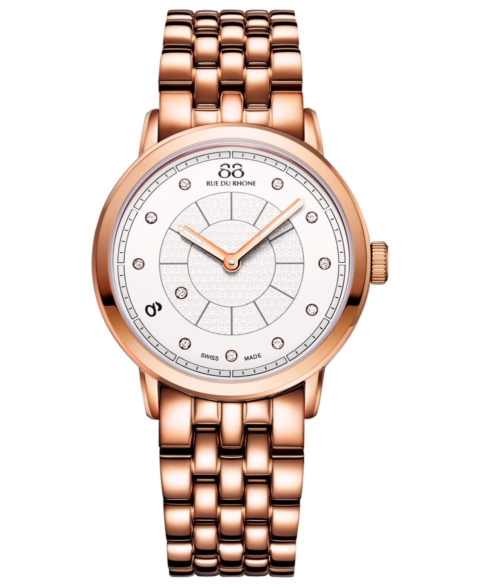 88 RUE DU RHONE Watch, Womens Swiss Double 8 Origin Diamond Accent