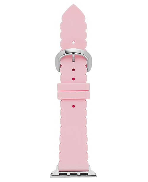 Kate Spade New York Women S Interchangeable Pink Scalloped Silicone Apple Watch Strap 38mm 40mm Reviews Fashion Jewelry Jewelry Watches Macy S