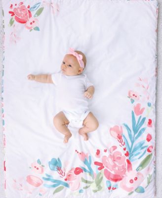 trend lab painterly floral 3 piece crib bedding set