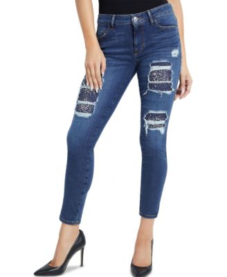 guess jeans with rhinestones