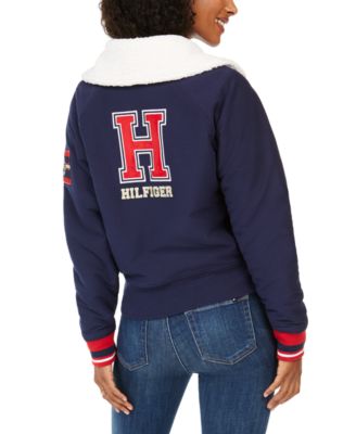 tommy hilfiger reversible bomber jacket