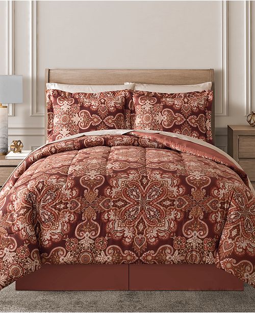 Fairfield Square Collection Closeout Aris Reversible 8 Pc Comforter Sets Reviews Bed In A Bag Bed Bath Macy S