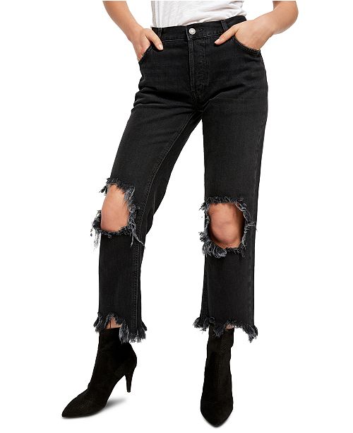 Free People Maggie Mid Rise Straight Jeans Reviews Jeans Women Macy S