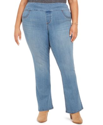 plus size pull on jeans bootcut