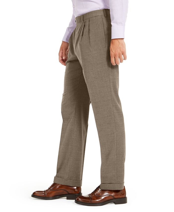 Lauren Ralph Lauren Men's Wool Blend Classic-Fit UltraFlex Stretch Double-Reverse Pleated Dress
