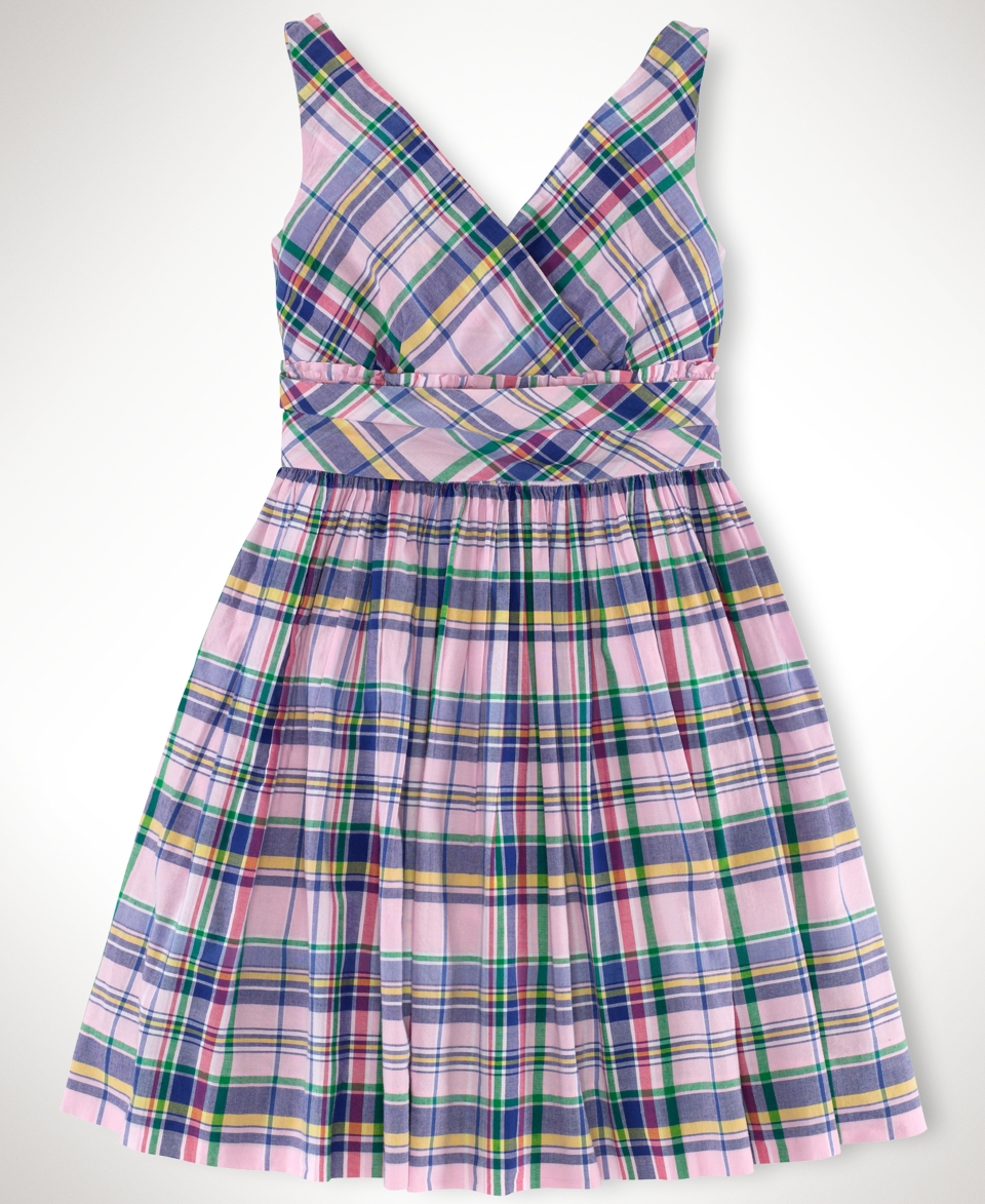 Ralph Lauren Kids Dress, Girls Madras Dress   Kids Girls 7 16