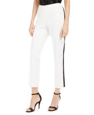 women's pants with tuxedo stripe