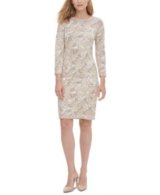 calvin klein snake print dress