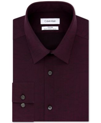 calvin klein burgundy dress shirt