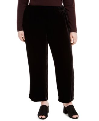 eileen fisher wide leg velvet pants