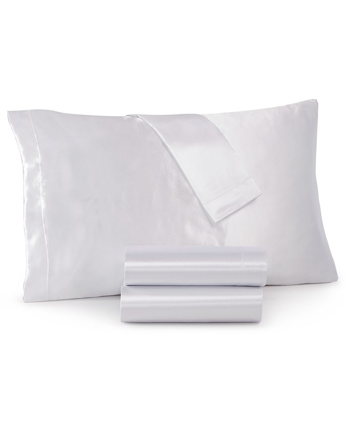 Sanders Royal Silky Satin 4 Pc King Sheet Set Reviews Sheets Pillowcases Bed Bath Macy S