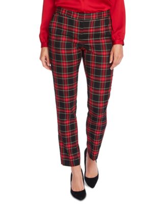 tartan plaid skinny pants