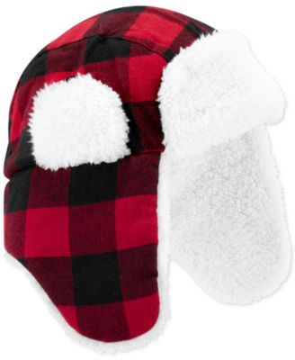 buffalo plaid baby hat