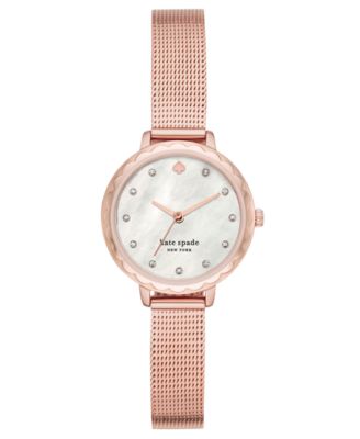 midi dial rose gold mesh bracelet watch strap