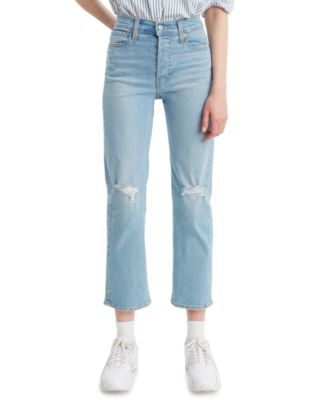 distressed cropped jeans womens