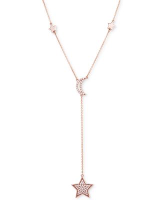 rose gold moon and star necklace