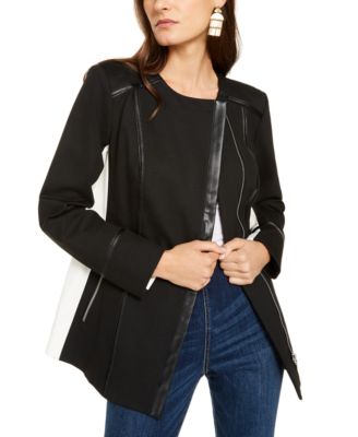 macys womens faux leather jackets