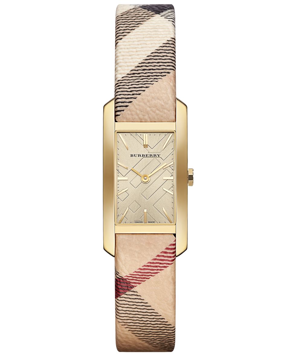 Burberry Watch, Womens Swiss Haymarket Check Fabric Strap 20mm BU9508   Watches   Jewelry & Watches