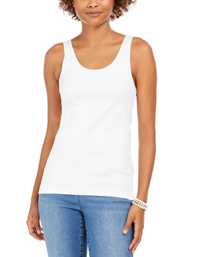Style & Co Cotton Tank Top, Created for Macy's & Reviews Tops Women