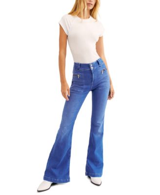 free people high waisted flare jeans