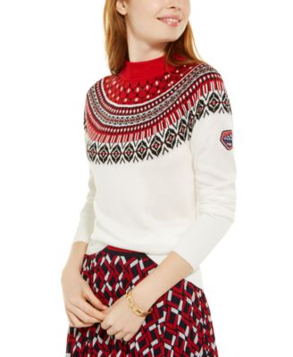 retro mock neck jumper tommy hilfiger