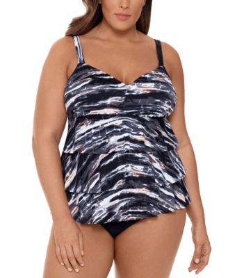 macys bathing suits plus size