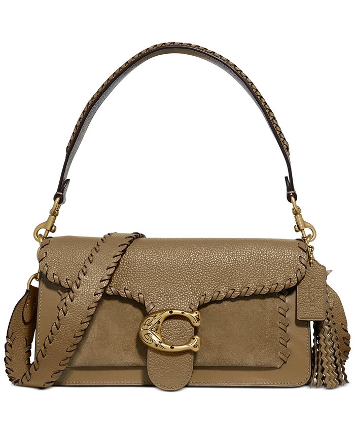 COACH Whipstitch Mixed Leather With Etched C Closure Tabby Shoulder Bag