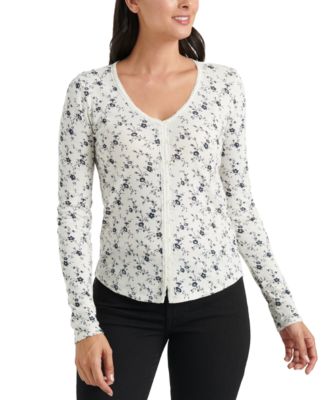 floral thermal top