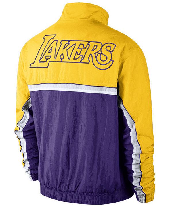 Nike Men's Los Angeles Lakers Courtside Tracksuit Jacket & Reviews ...