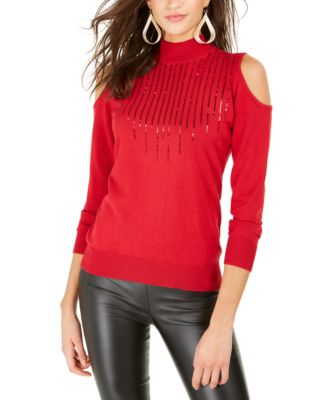 macys cold shoulder sweaters