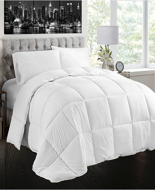 Creative Living Solution White Goose Feather And Down Cotton Case Comforter King Size Reviews Home Macy S
