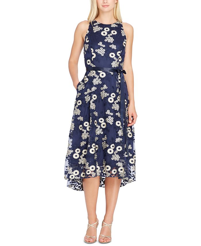 Tahari ASL Embroidered Midi Fit & Flare Dress & Reviews Dresses