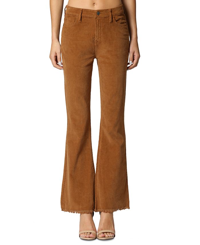 red flare corduroy pants