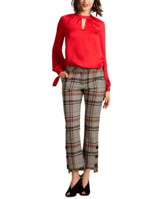 trina turk plaid pants