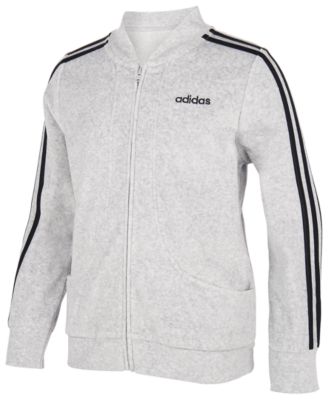 white and grey adidas jacket