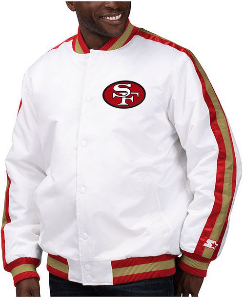 Starter Men S San Francisco 49ers The D Line Starter Satin Jacket Reviews Sports Fan Shop By Lids Men Macy S