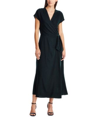 ralph lauren velvet wrap dress